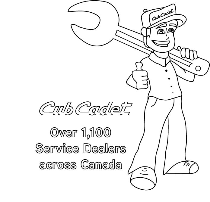 Cub Cadet Dealers Colouring Page